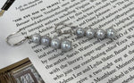 Akoya Silver Stylish Pearl Earrings Elegant Earrings Chandelier handmade natural genuine pearl earrings anniversary gift for her.5.8-6.7mm