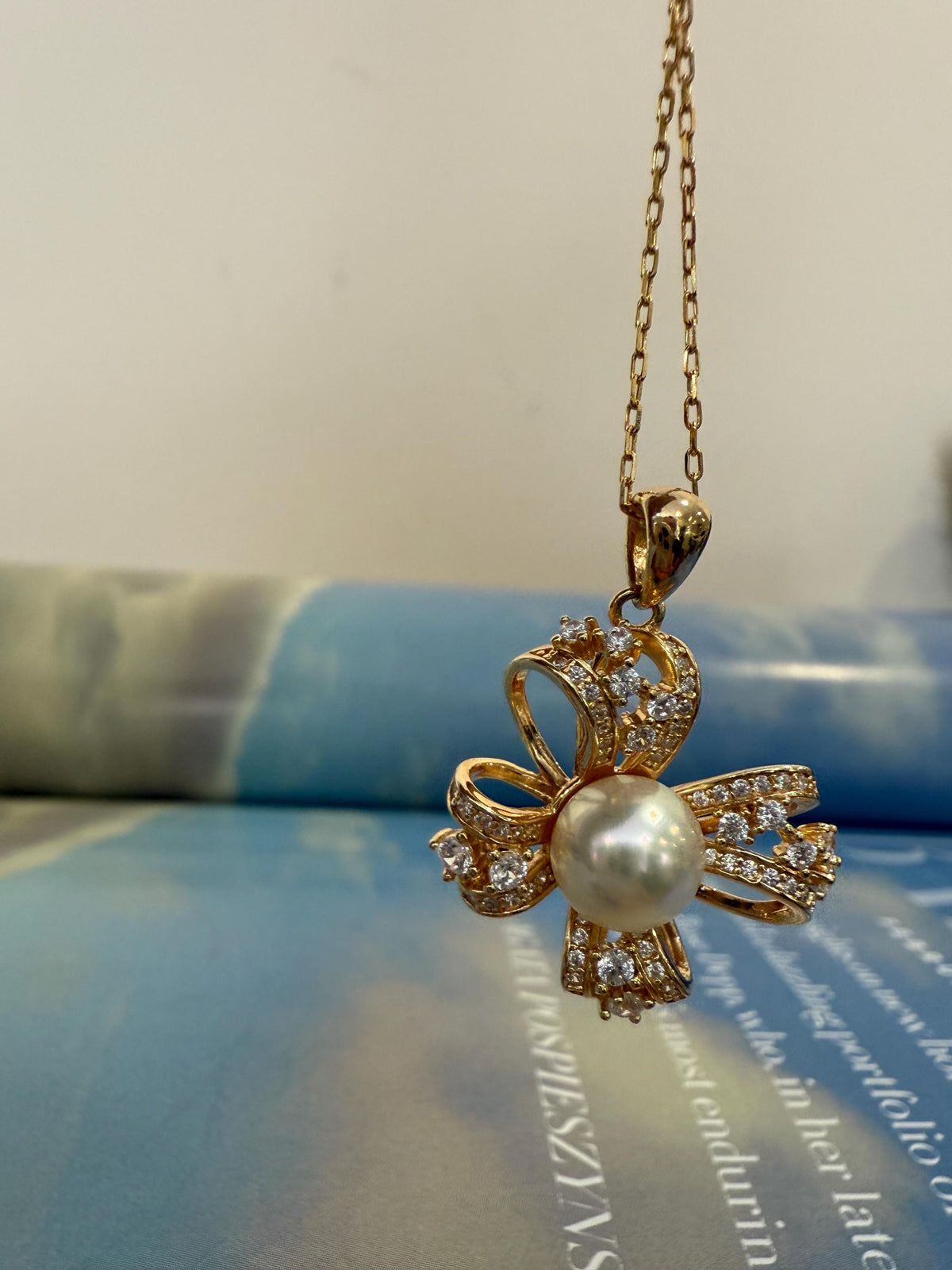 butterfly bow necklace