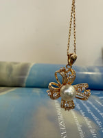 butterfly bow necklace