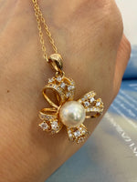 butterfly pearl necklace pendant