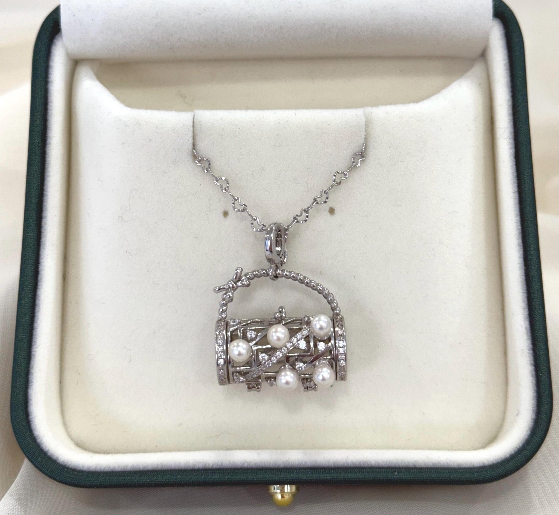 necklace on silver chain