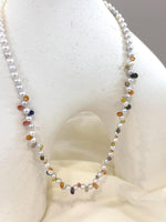 natural gemstone pearl necklace