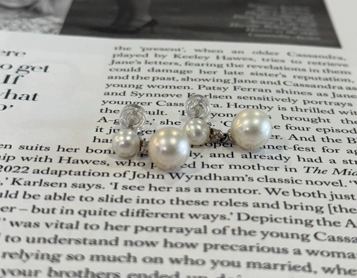 4pcs Strong luster Pearl dazzling earrings vintage stylish S925 silver earrings unique gift for her. Mother’s Day gift. 5-8mm.