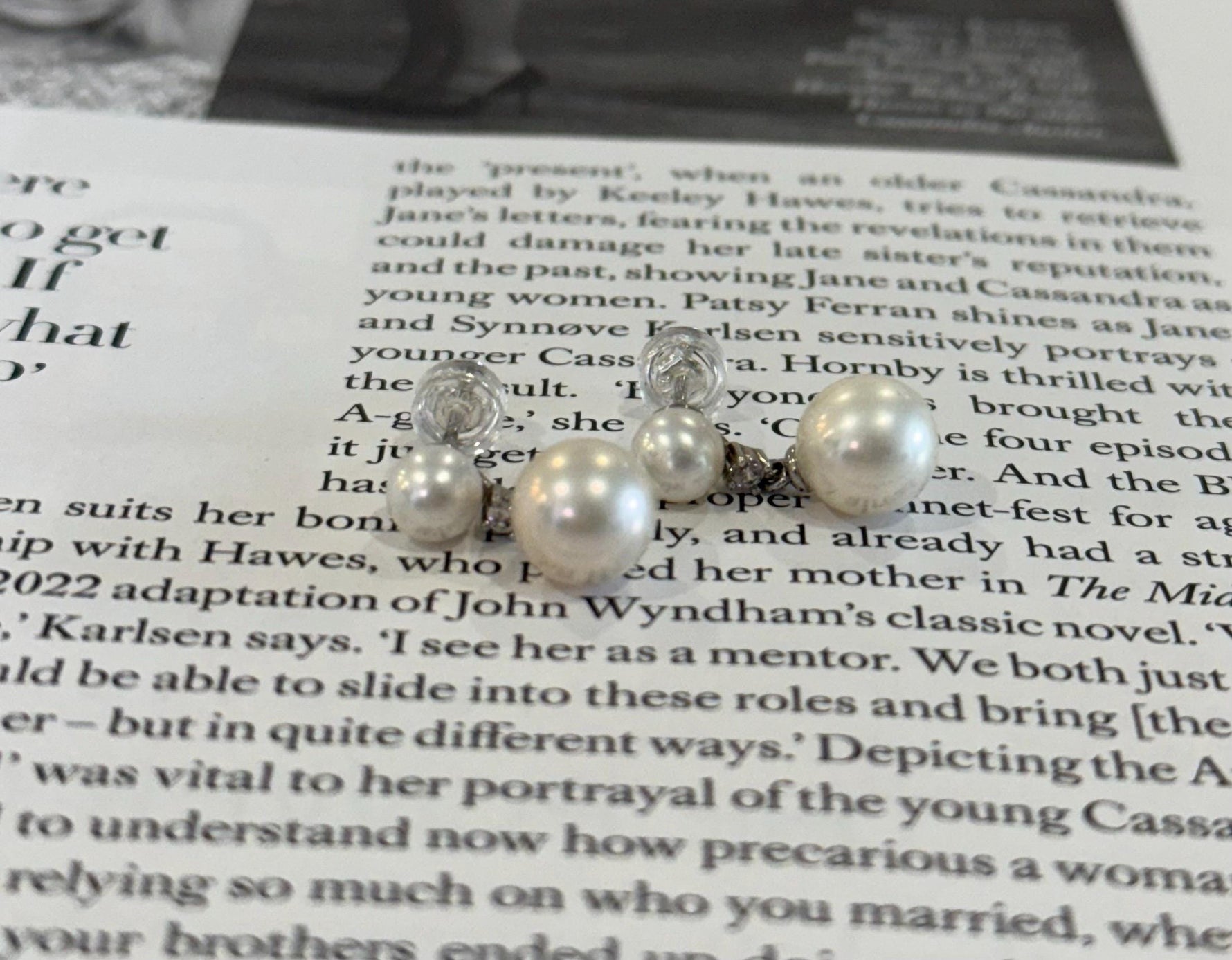4pcs Strong luster Pearl dazzling earrings vintage stylish S925 silver earrings unique gift for her. Mother’s Day gift. 5-8mm.