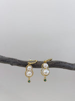 4pcs strong luster freshwater Pearl dazzling Gourd design S925 silver earrings unique gift for her. Personalized Mother’s Day gift.