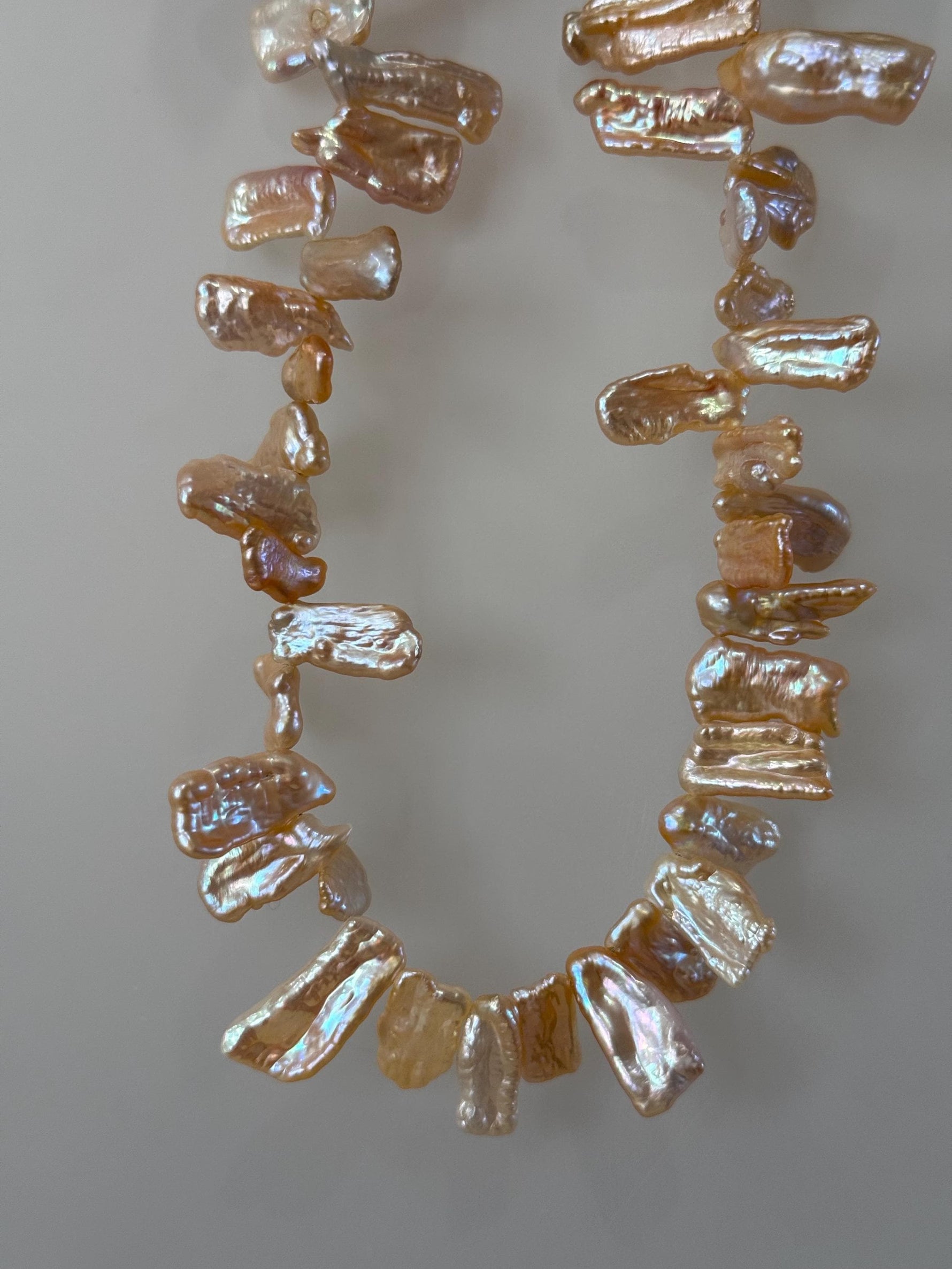 Baroque petal pearl necklace