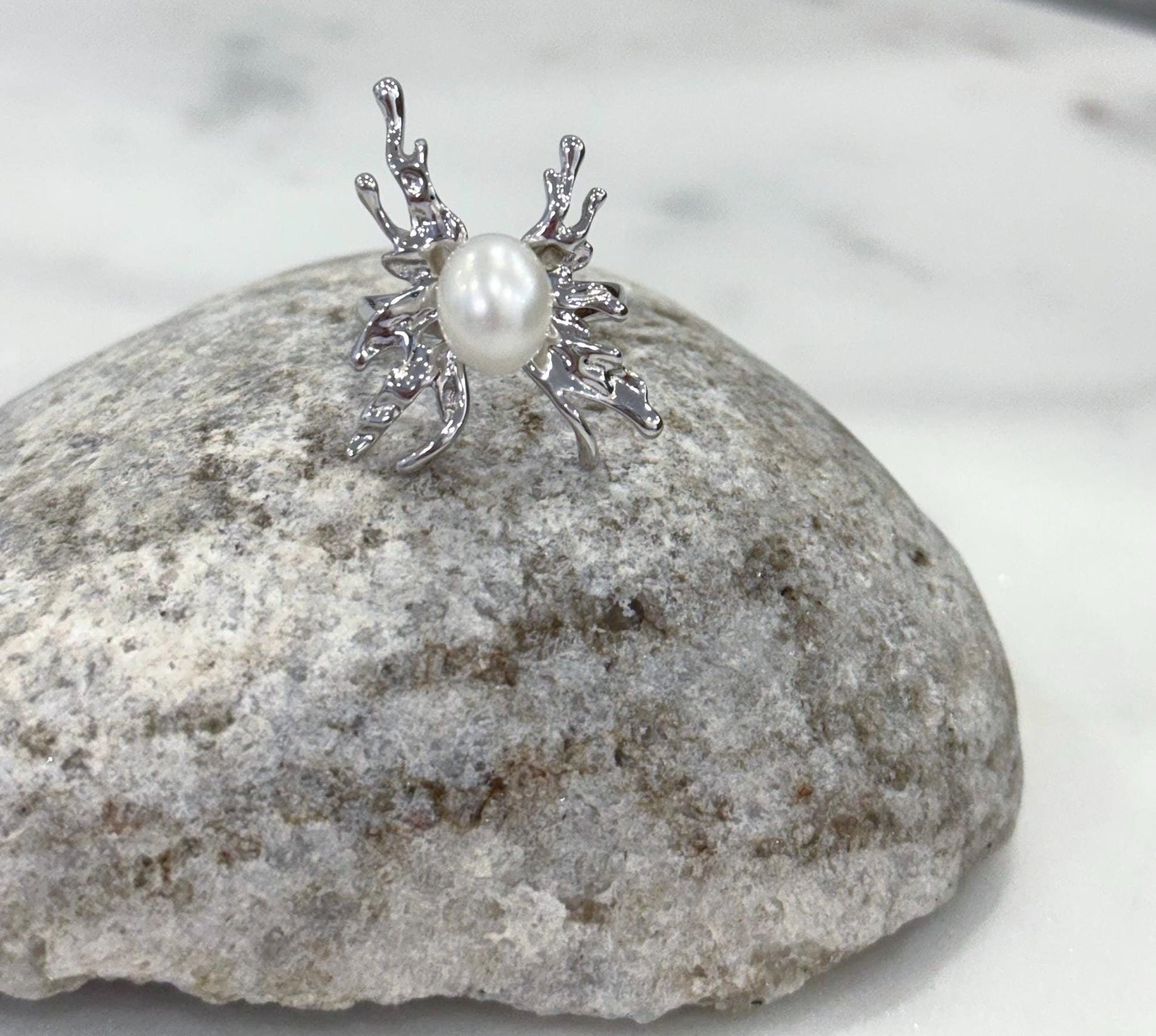 Australian Keshi ocean Pearl Ring