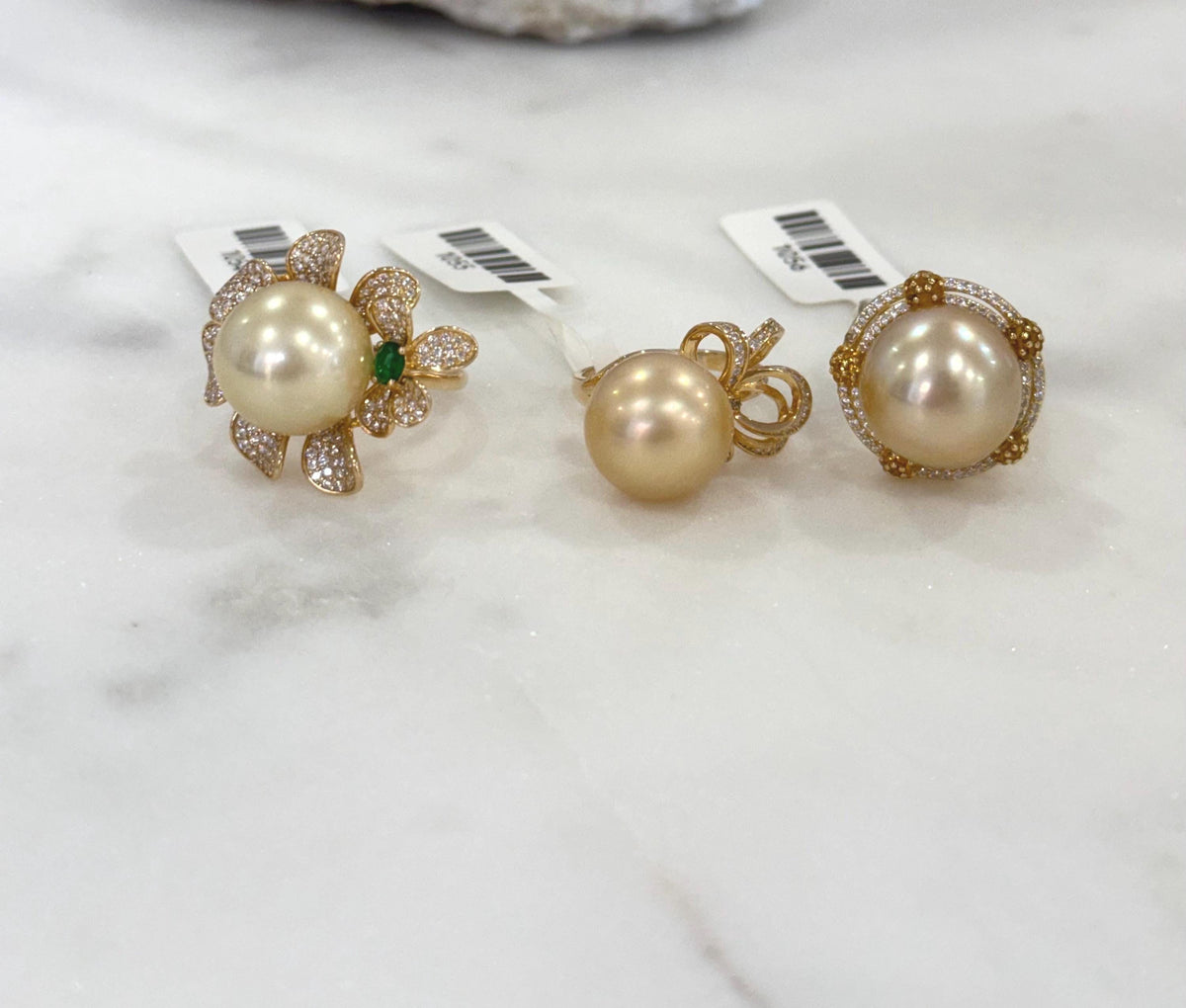 Rare 13.9mm Huge South Sea ultra Gold pure natural strong luster Ocean Pearl ring s925 silver adjustable ring. holiday gift wedding gift.