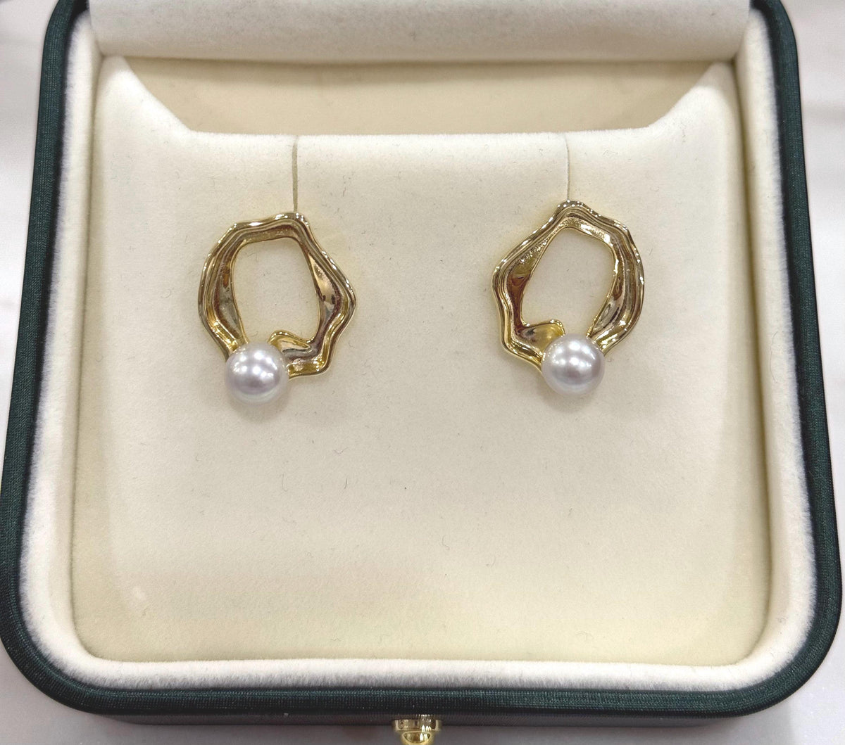 Akoya silver earrings