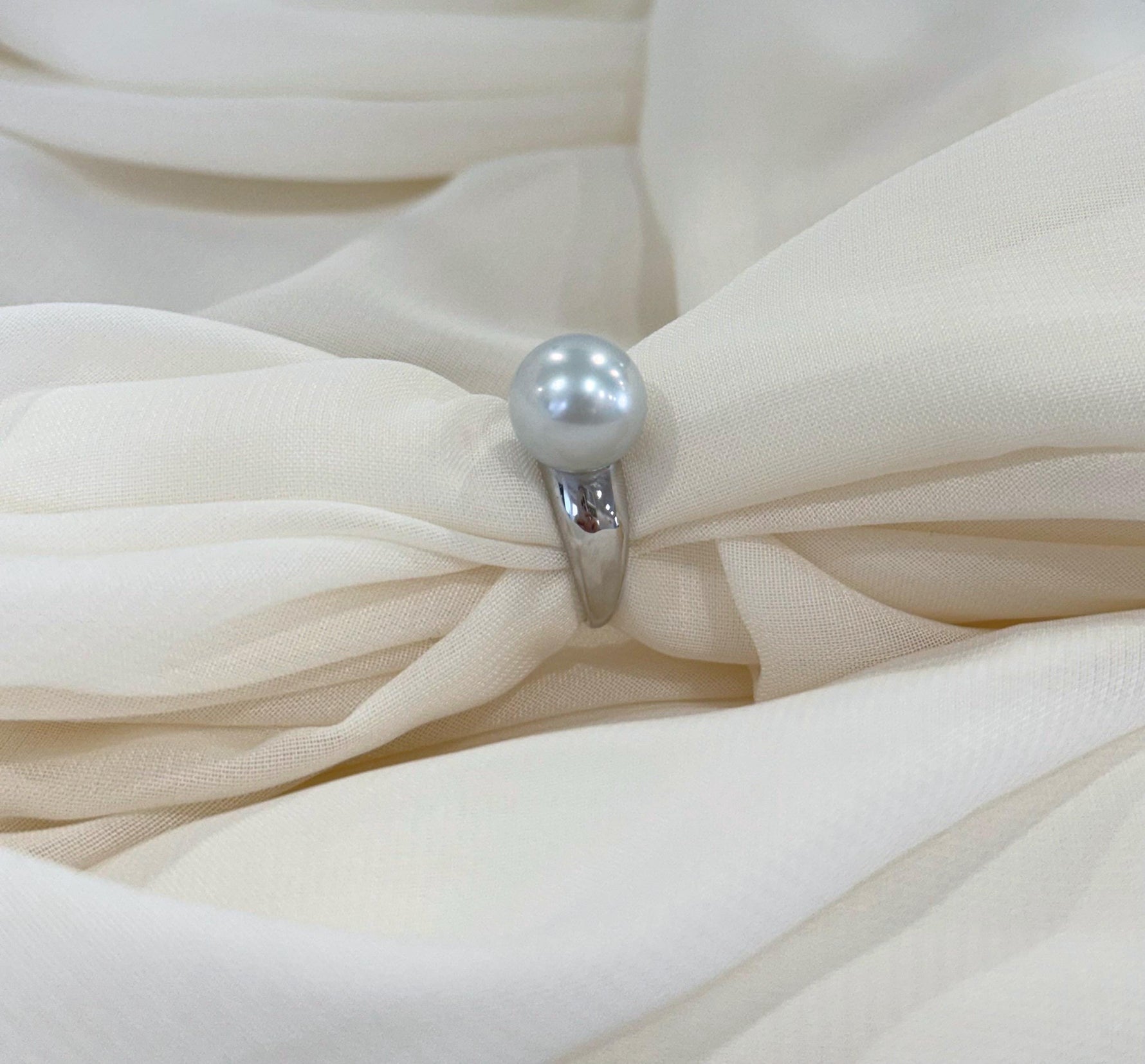 white pearl ring for engagement