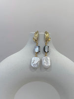 Freshwater Keshi white iridescent Pearl cat design earrings for her engagement