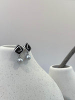 Akoya silver blue pearls vintage earrings necklace set for her daily wear