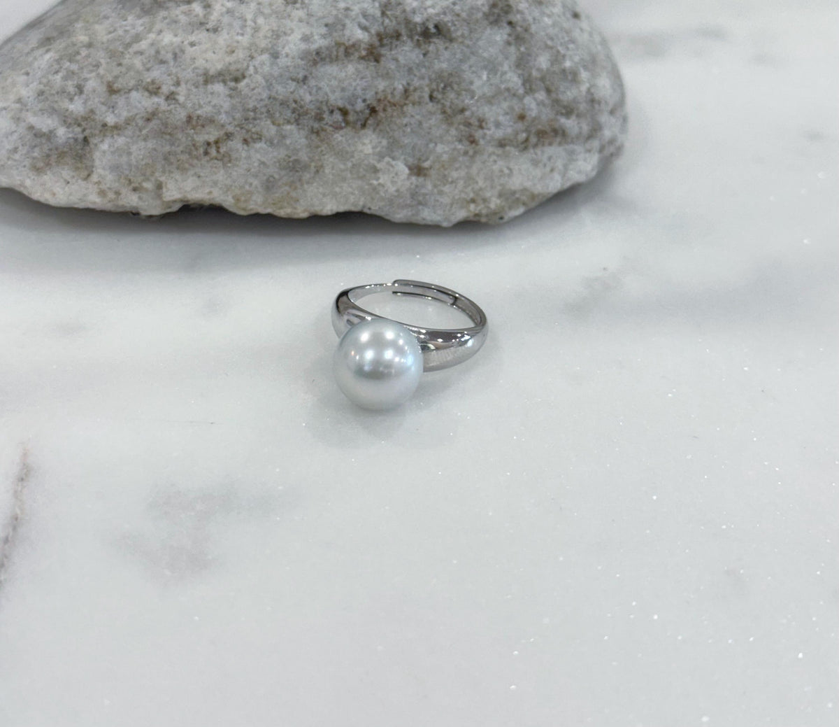 white pearl ring for her bridal show gift