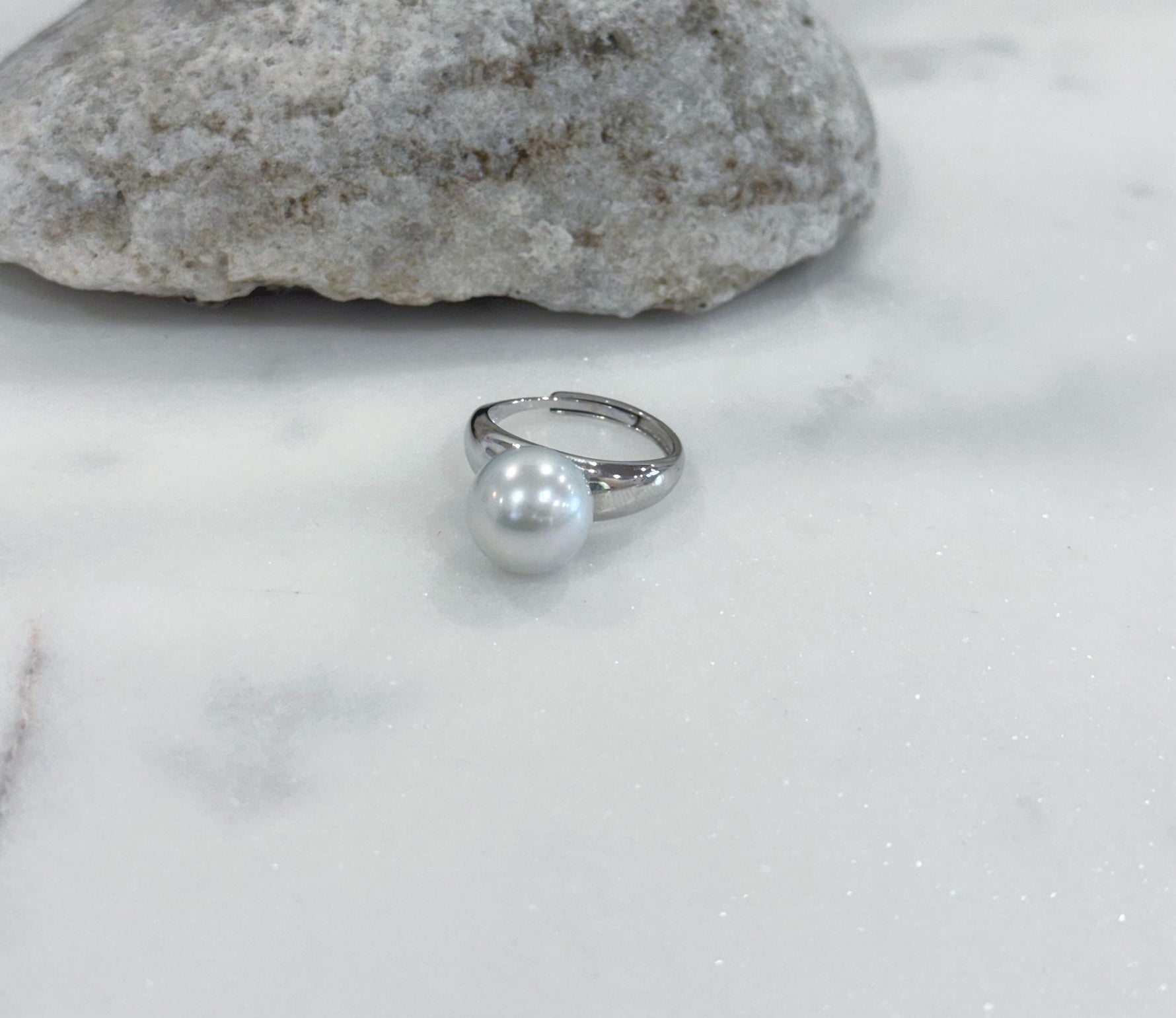white pearl ring for her bridal show gift