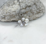White iridescent Keshi Pearl pendant necklace set for her birthday