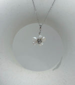 White iridescent Keshi Pearl pendant necklace set for her anniversary
