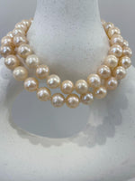 peach pearl necklace for engagement