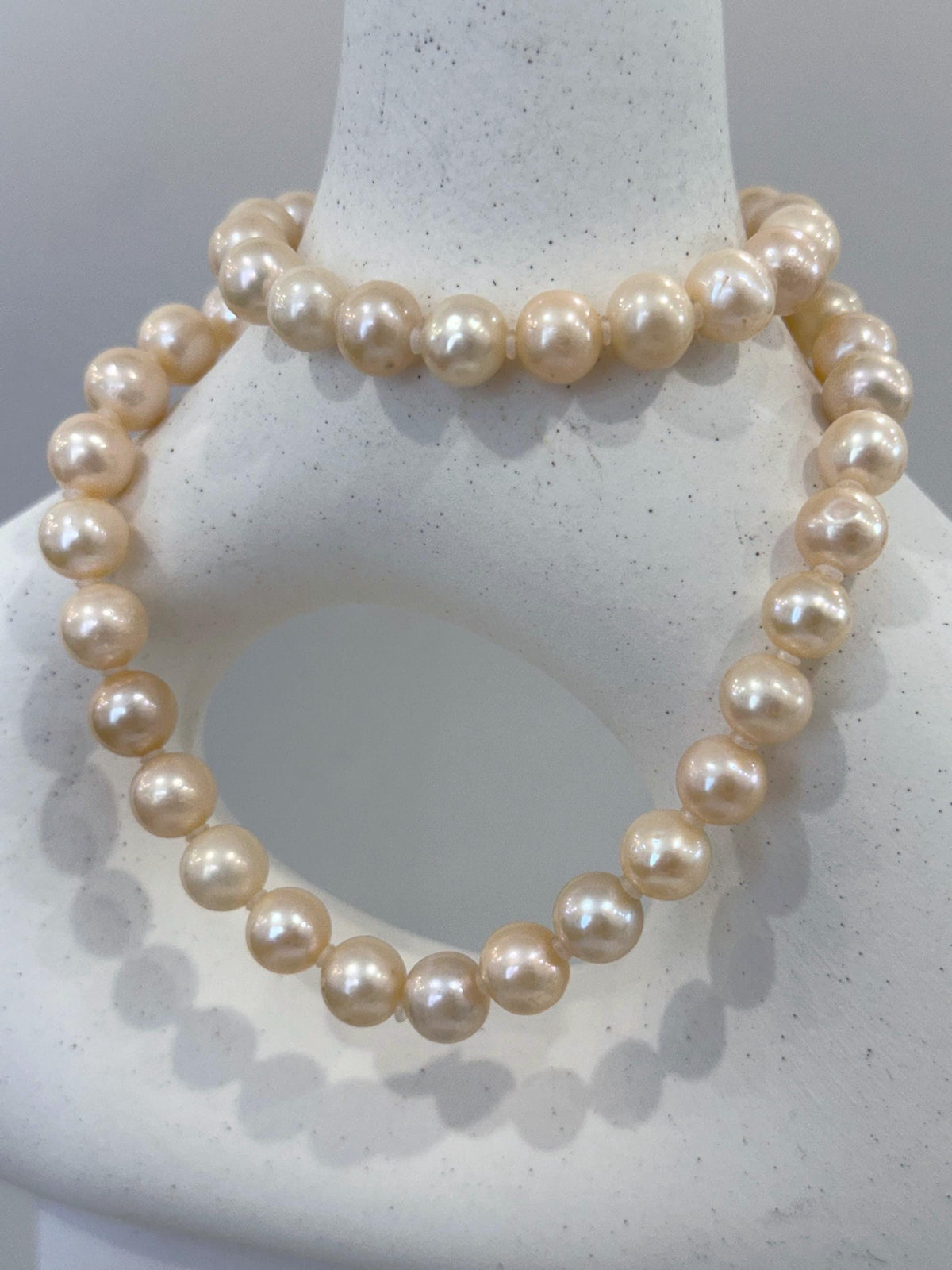 peach pearl necklace for wedding gift