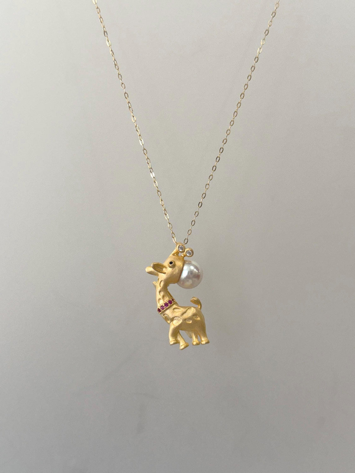 Akoya White Pearl Cute Elephant Pendant Necklace set for her graduation