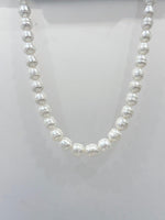 Freshwater white circle pearls stand necklace for her anniversary