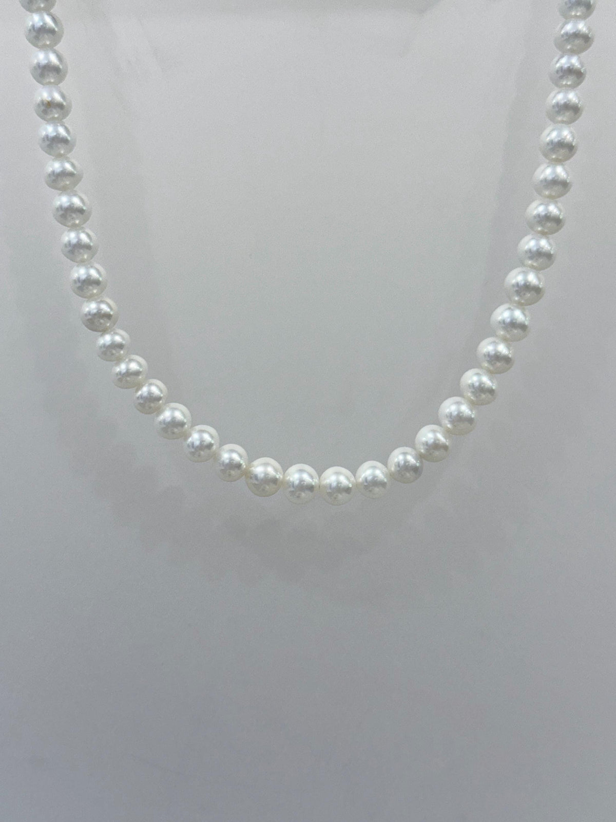 good price Small cold white pearl minimalist pearl necklace strand for her