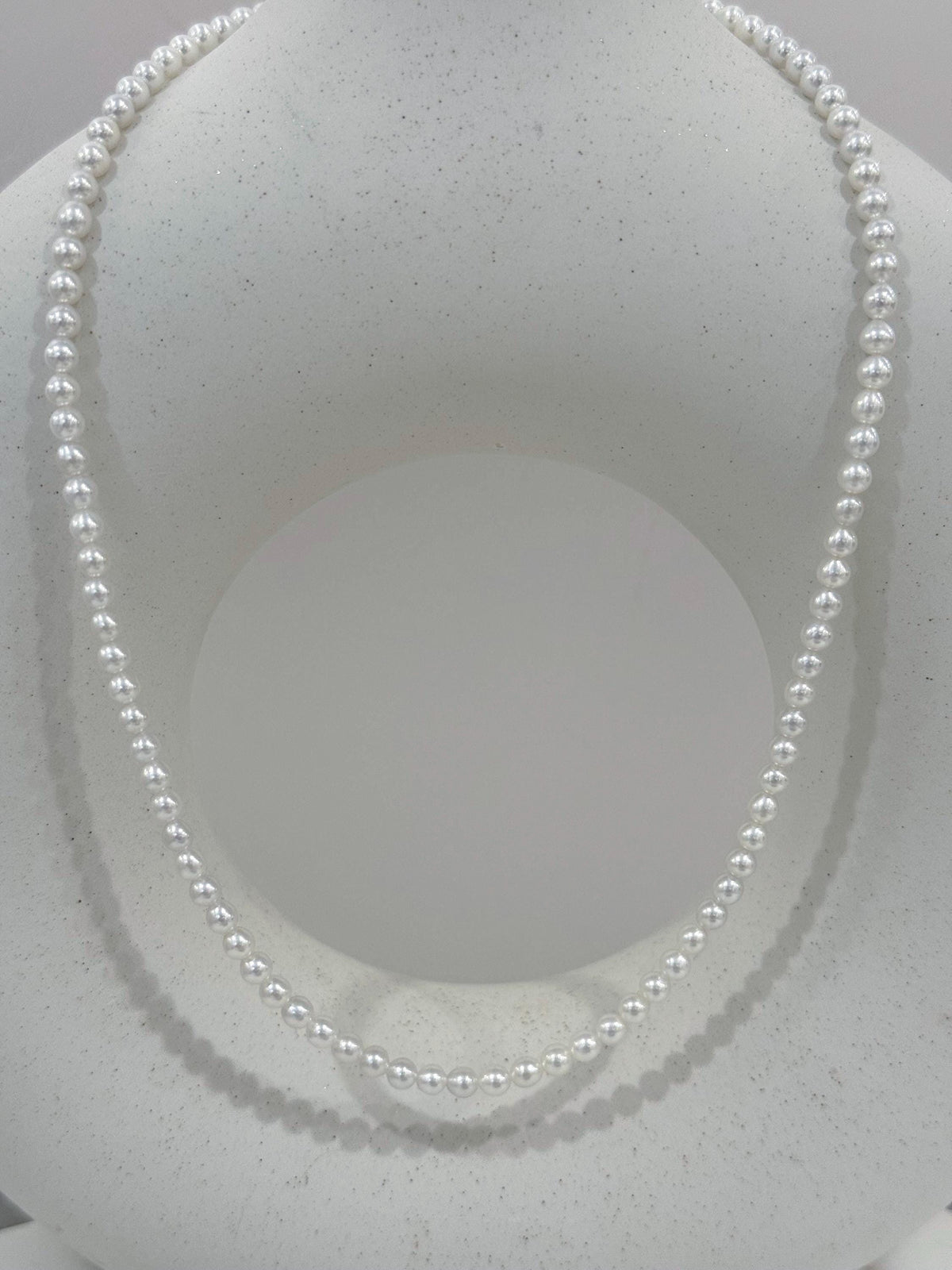 affordable Freshwater white small pearl minimalistic necklace strand