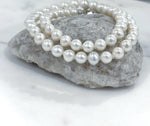 white pearl minimalist necklace strand for her birthday