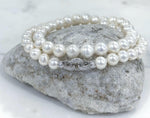 affordable white pearl minimalist necklace strand for her