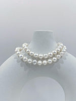 white pearl minimalist necklace strand for her daily wear