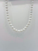 good price white pearl minimalist necklace strand for her
