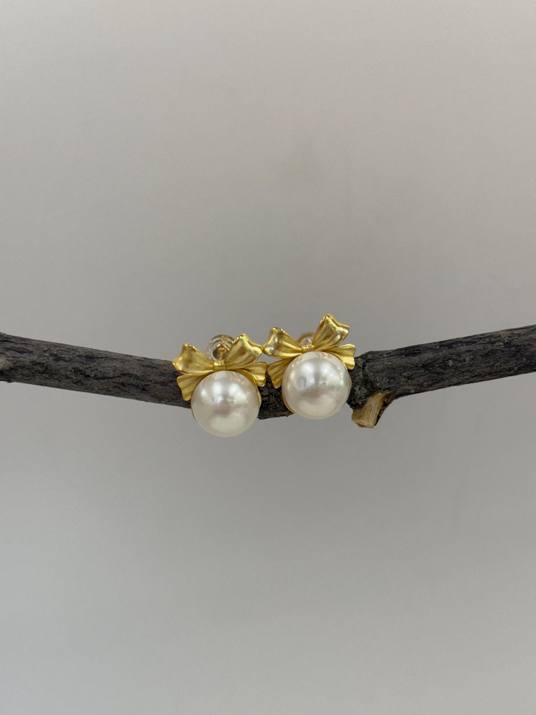affordable Freshwater Mabe Butterfly bow earrings for daily wear