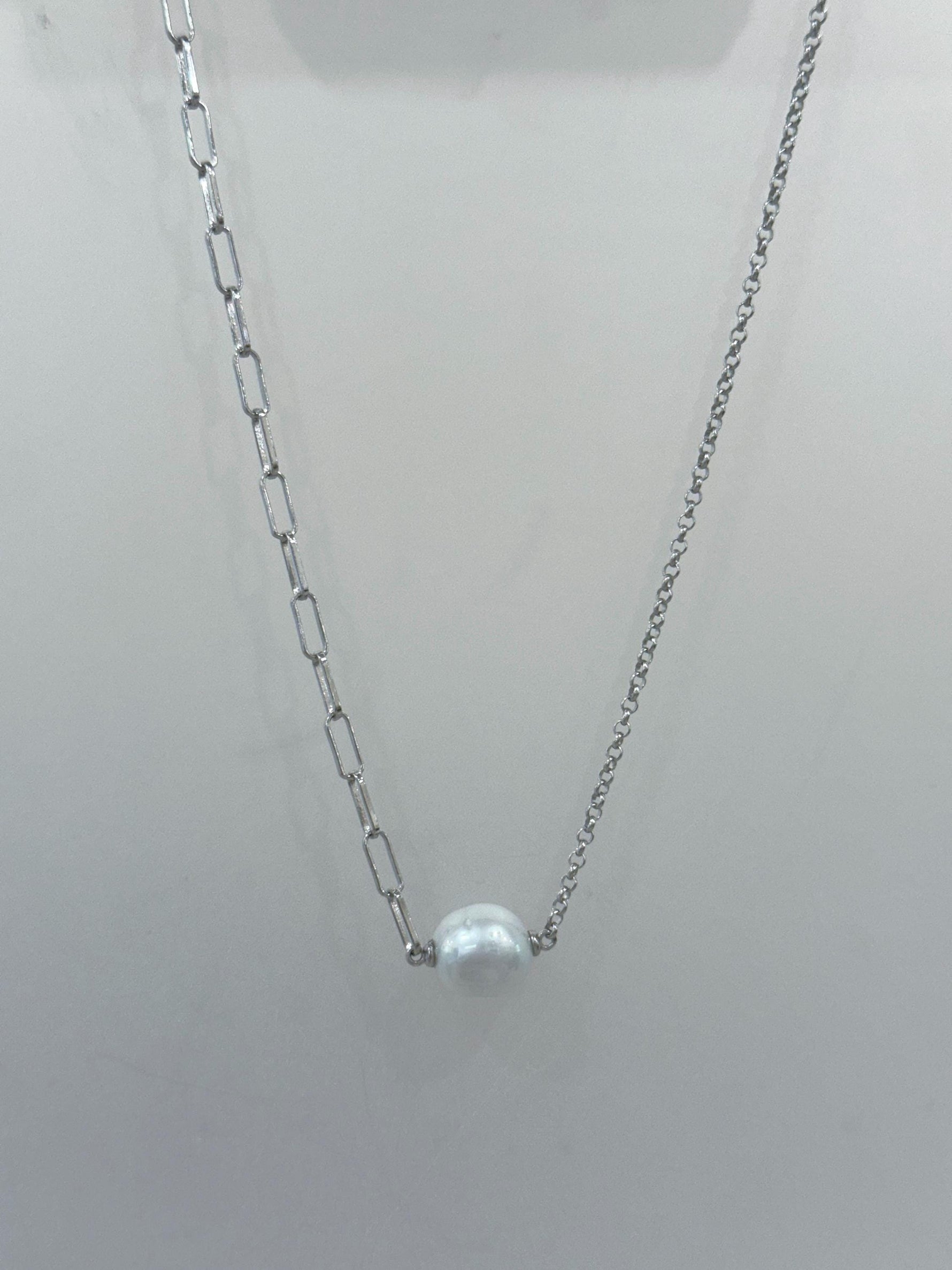 Australian Ocean Saltwater White pearl pendant AB s925 silver necklace set for her