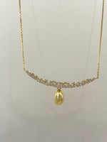 South sea golden pearl vintage necklace set for her engagement