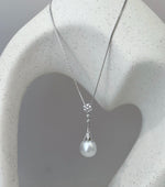 Australian Ocean Saltwalter Cold White pearl earrings necklace set for her daily wear