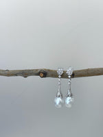 Australian Ocean Saltwalter Cold White pearl earrings necklace set for her anniversary