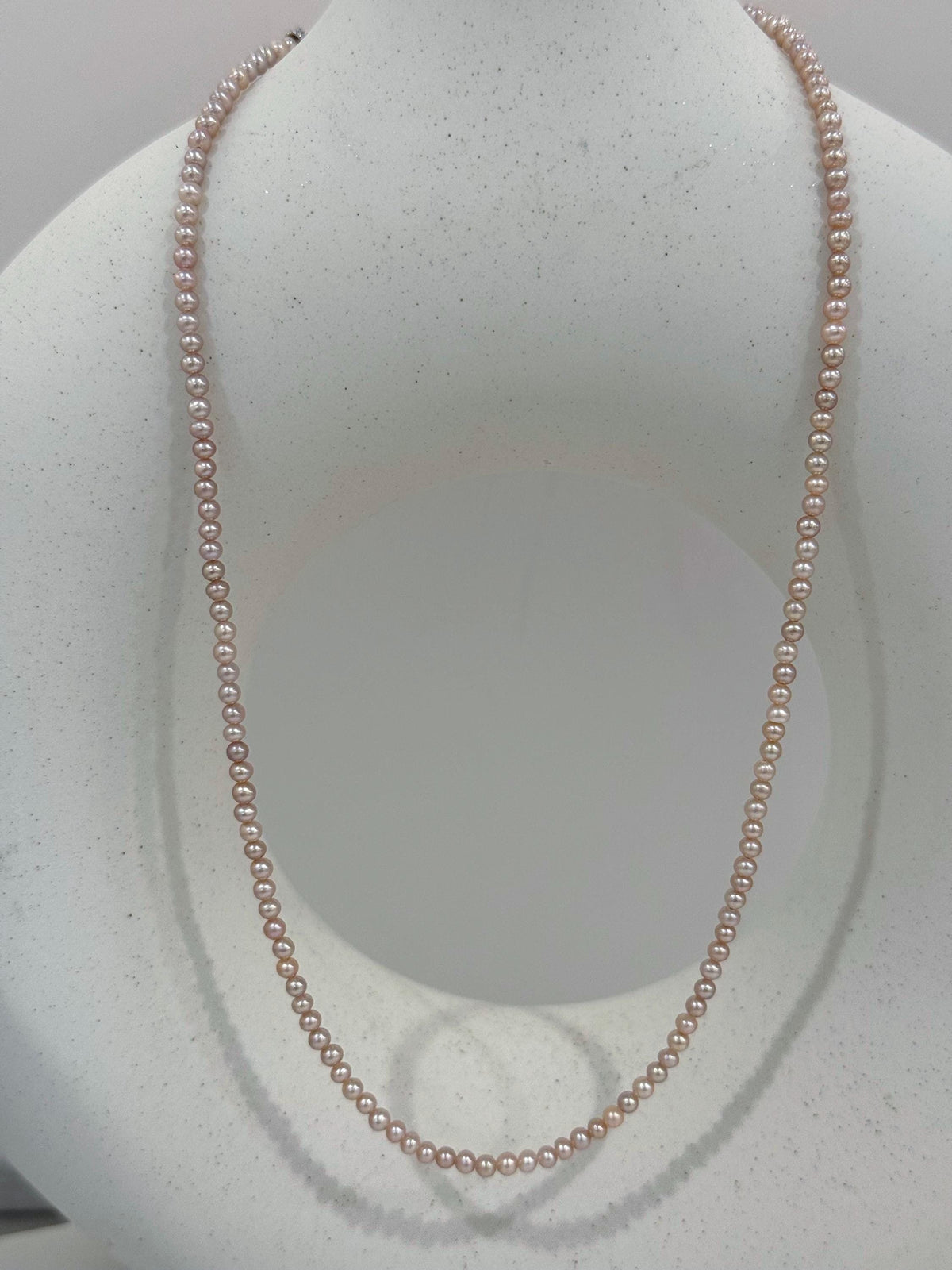 Rare peach small peach strand necklace for her daily wear