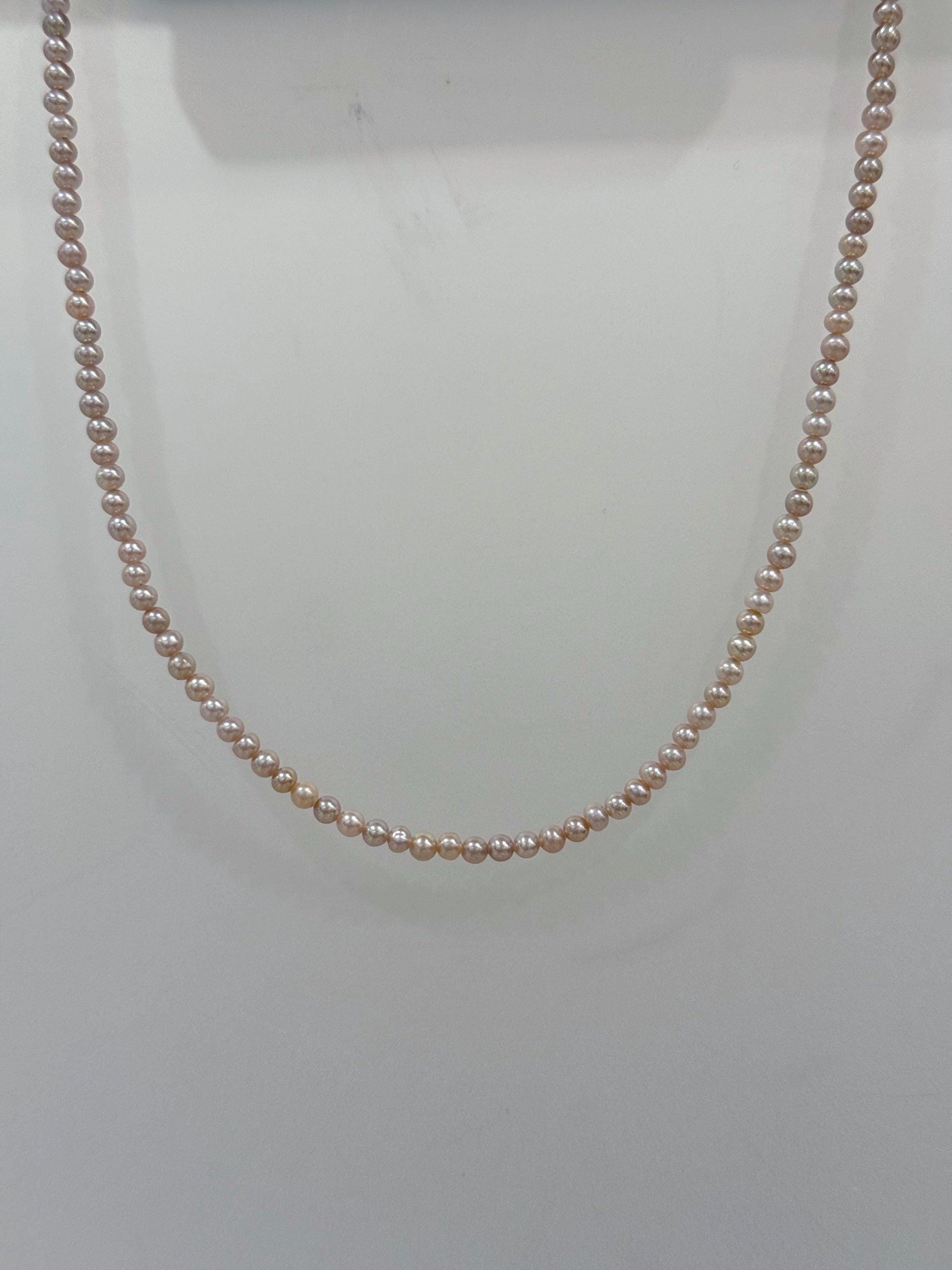 strong luster Rare peach small peach strand necklace for her