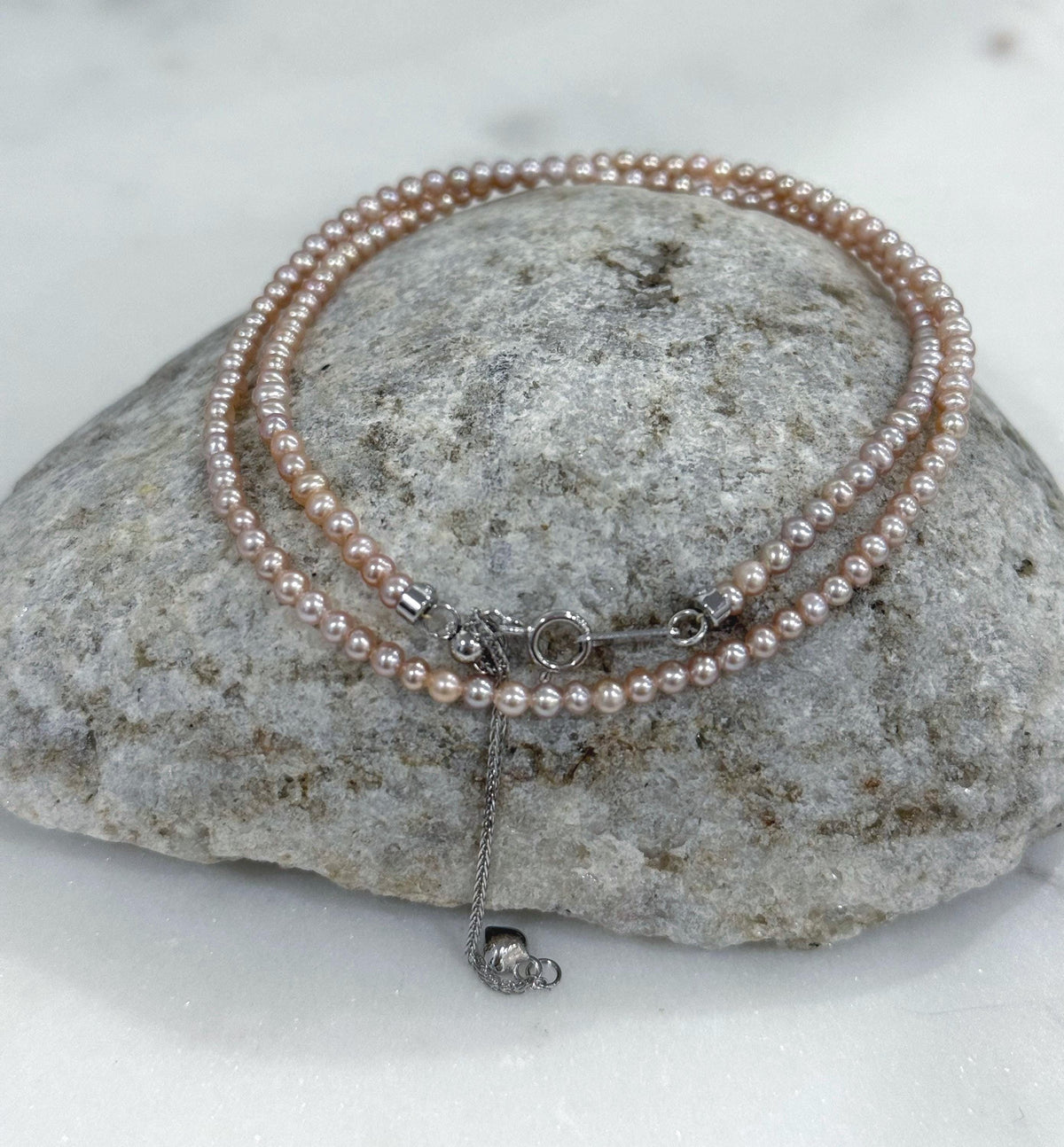 Rare peach small peach strand necklace for her retirement