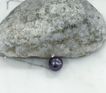 Au750 18K Gold Real Diamond Edison Purple Pendant for her birthday