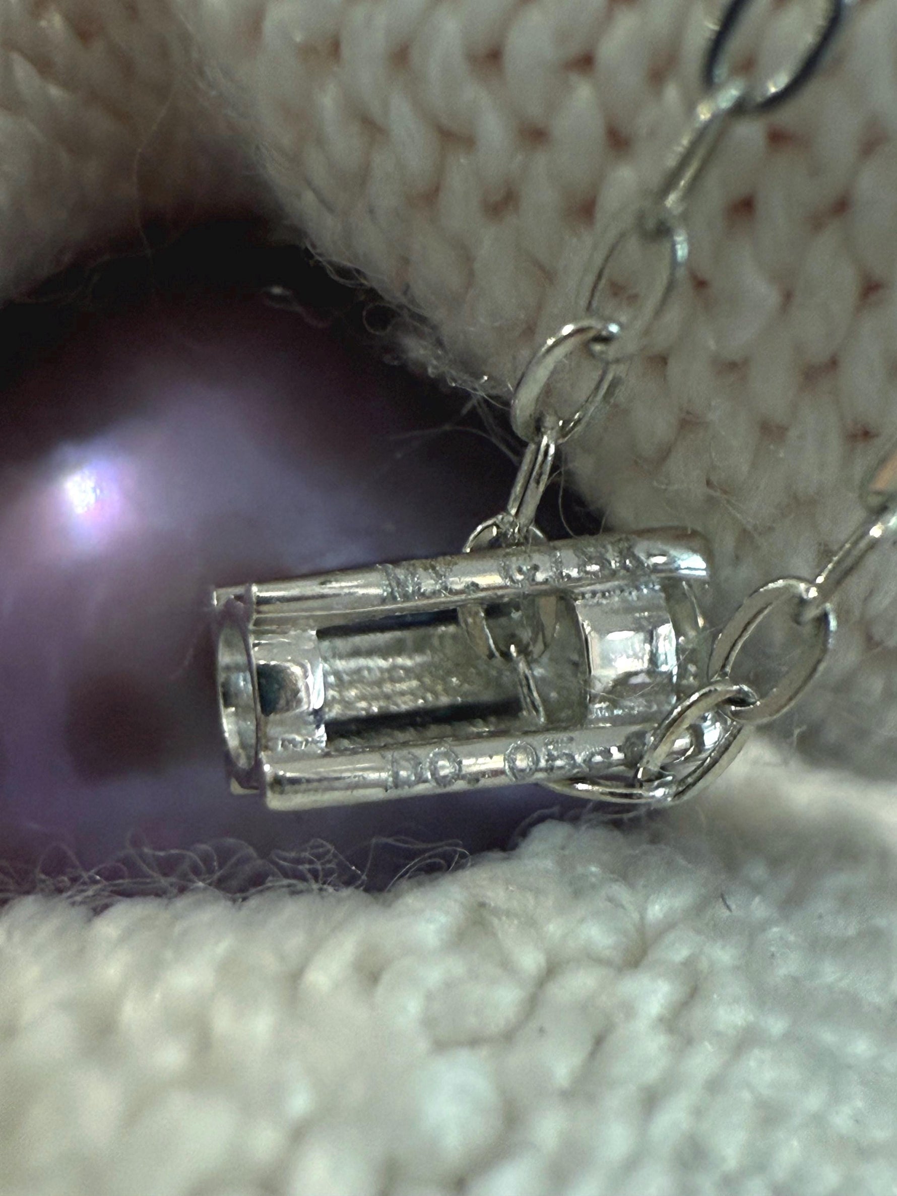 Au750 18K Gold Real Diamond Edison Purple Pendant for her wedding