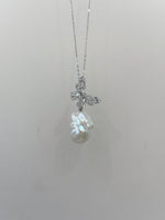 white iridescent baroque pearl butterfly pendant for her ladies