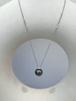 18k gold Tahitian pearl pendant for her
