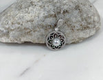 Akoya silver blue pearl shell vintage pendant for her birthday