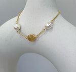 Akoya double white pearls silver Chinese stylish bracket for her birthday