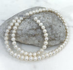 good quality white Pearl minimalist necklace strand for her