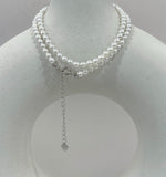 good price Freshwater white small pearl minimalistic necklace strand