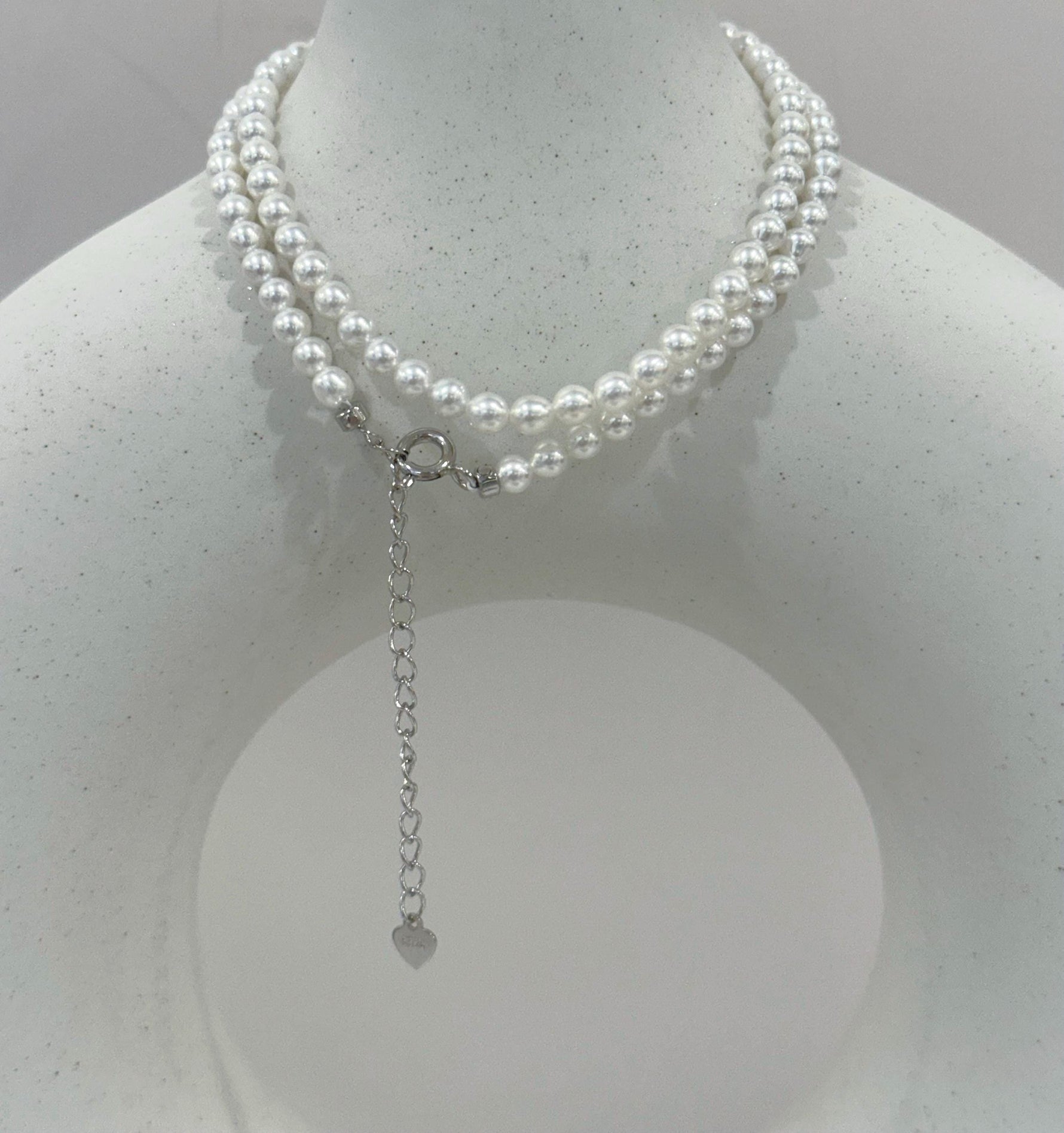 good price Freshwater white small pearl minimalistic necklace strand