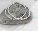 strong luster Freshwater white small pearl minimalistic necklace strand
