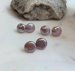 Rose Freshwater Keshi round button pearls s925 silver ring for her office wear