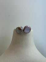 Rose Freshwater Keshi round button pearls s925 silver ring for her graduation